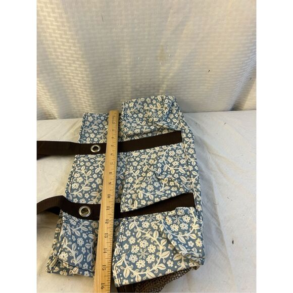 31 Thirty-one organizer tote blue white flowers no zipper 15"x10" bag - Picture 5 of 7
